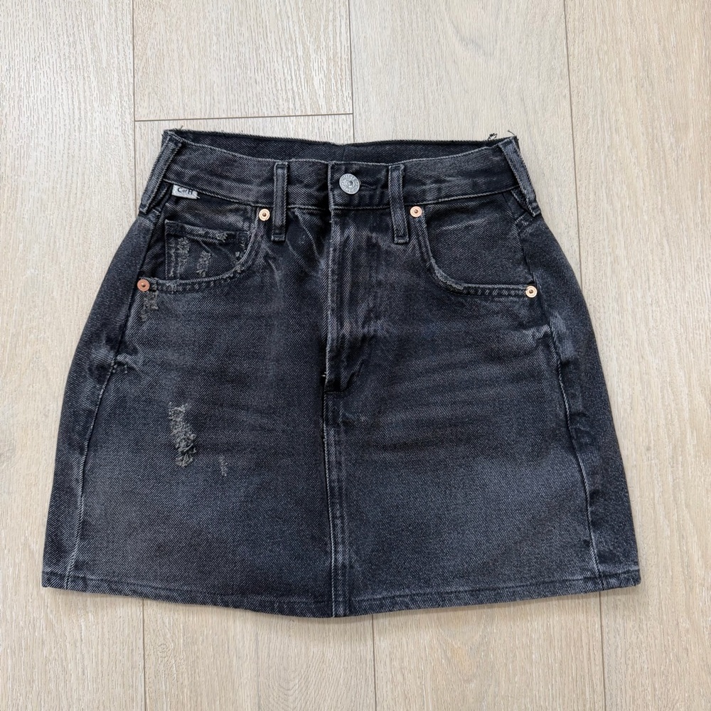 Citizens of Humanity Black Denim Mini Skirt